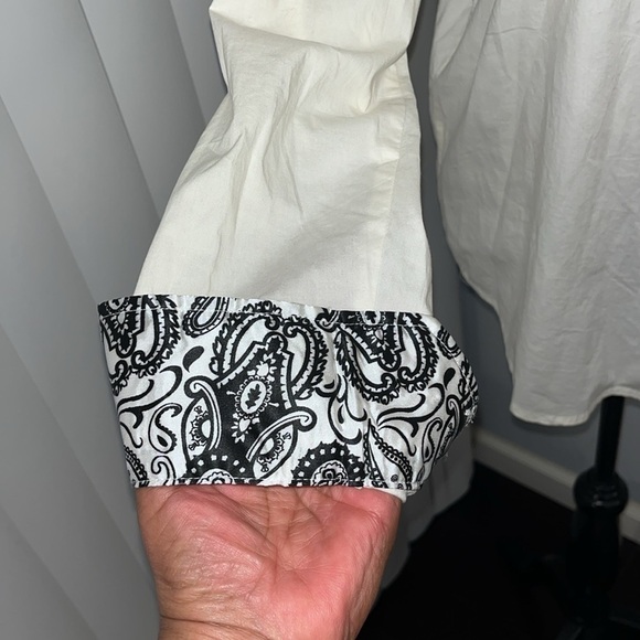 Wild West Western Wear NWOT White Cowboy Shirt, Embroidered Horse Logo, Medium - Picture 4 of 9